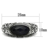 High polished (no plating) Stainless Steel Ring with Blue Sand  in Montana