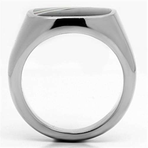 High polished (no plating) Stainless Steel Ring with Epoxy  in Multi Color