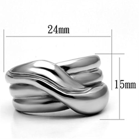 High polished (no plating) Stainless Steel Ring with No Stone