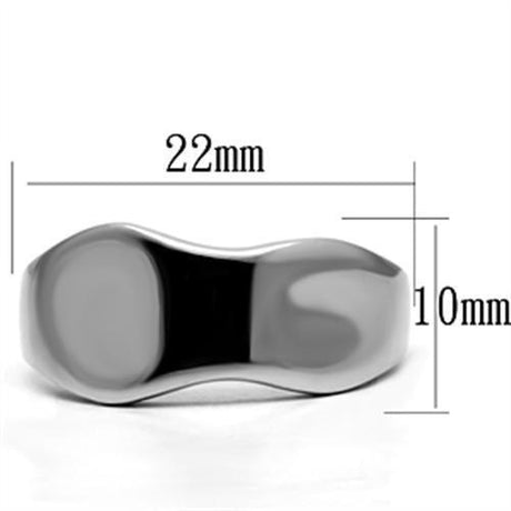 High polished (no plating) Stainless Steel Ring with No Stone