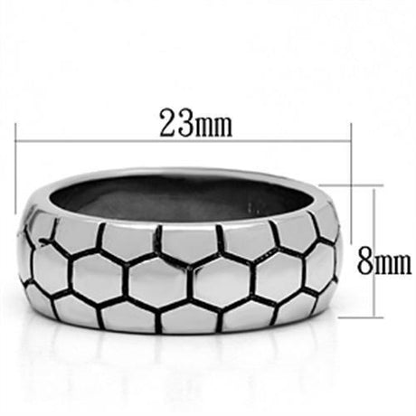 High polished (no plating) Stainless Steel Ring with No Stone