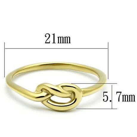 IP Gold(Ion Plating) Stainless Steel Ring with No Stone