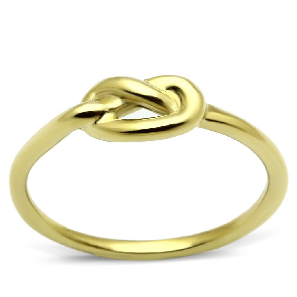 IP Gold(Ion Plating) Stainless Steel Ring with No Stone