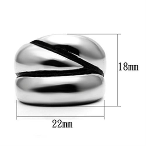 High polished (no plating) Stainless Steel Ring with No Stone