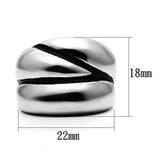 High polished (no plating) Stainless Steel Ring with No Stone