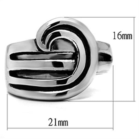 High polished (no plating) Stainless Steel Ring with No Stone