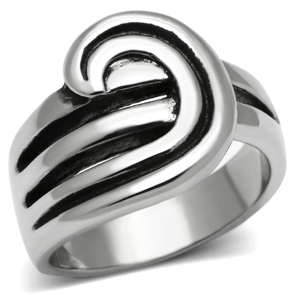 High polished (no plating) Stainless Steel Ring with No Stone