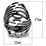High polished (no plating) Stainless Steel Ring with No Stone