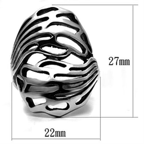 High polished (no plating) Stainless Steel Ring with No Stone