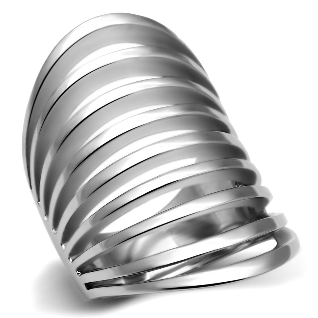 High polished (no plating) Stainless Steel Ring with No Stone