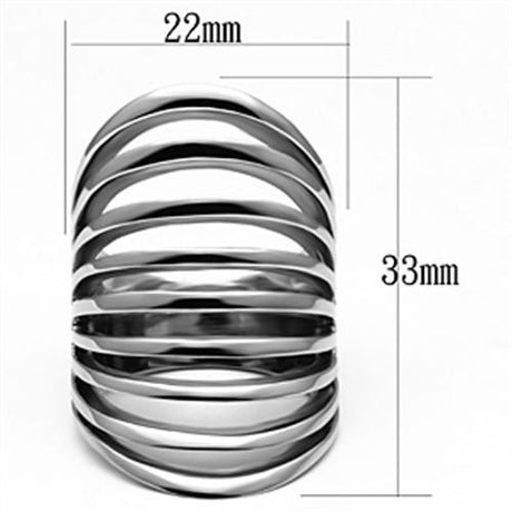 High polished (no plating) Stainless Steel Ring with No Stone