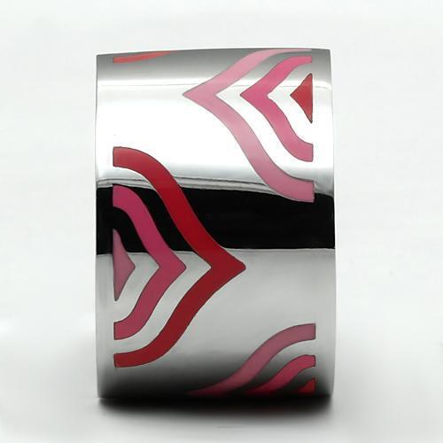 High polished (no plating) Stainless Steel Ring with Epoxy  in Multi Color