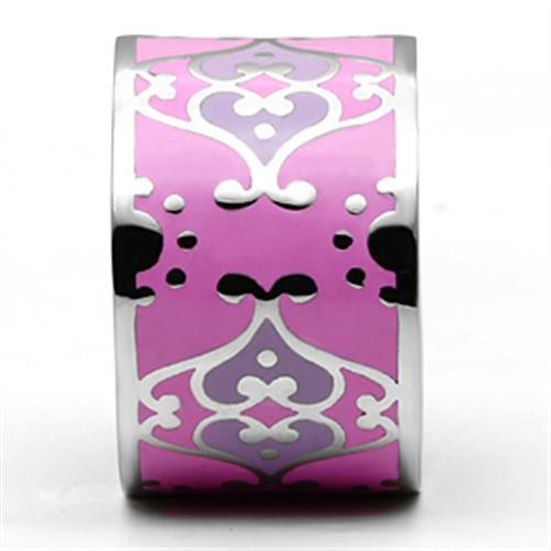 High polished (no plating) Stainless Steel Ring with Epoxy  in Multi Color