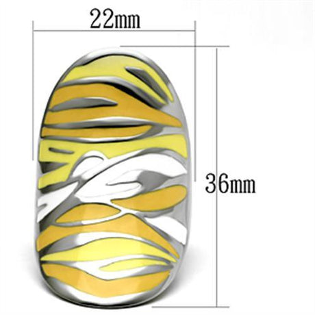 High polished (no plating) Stainless Steel Ring with Epoxy  in Multi Color