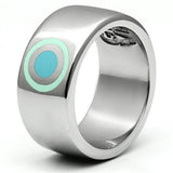 High polished (no plating) Stainless Steel Ring with Epoxy  in Multi Color
