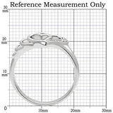 High polished (no plating) Stainless Steel Ring with AAA Grade CZ  in Clear