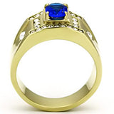 IP Gold(Ion Plating) Stainless Steel Ring with Synthetic Synthetic Glass in Montana