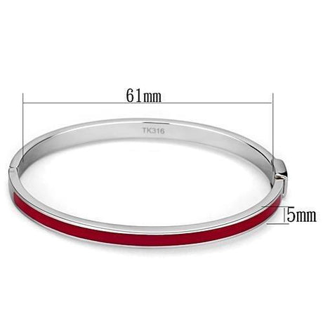 High polished (no plating) Stainless Steel Bangle with Epoxy  in Siam
