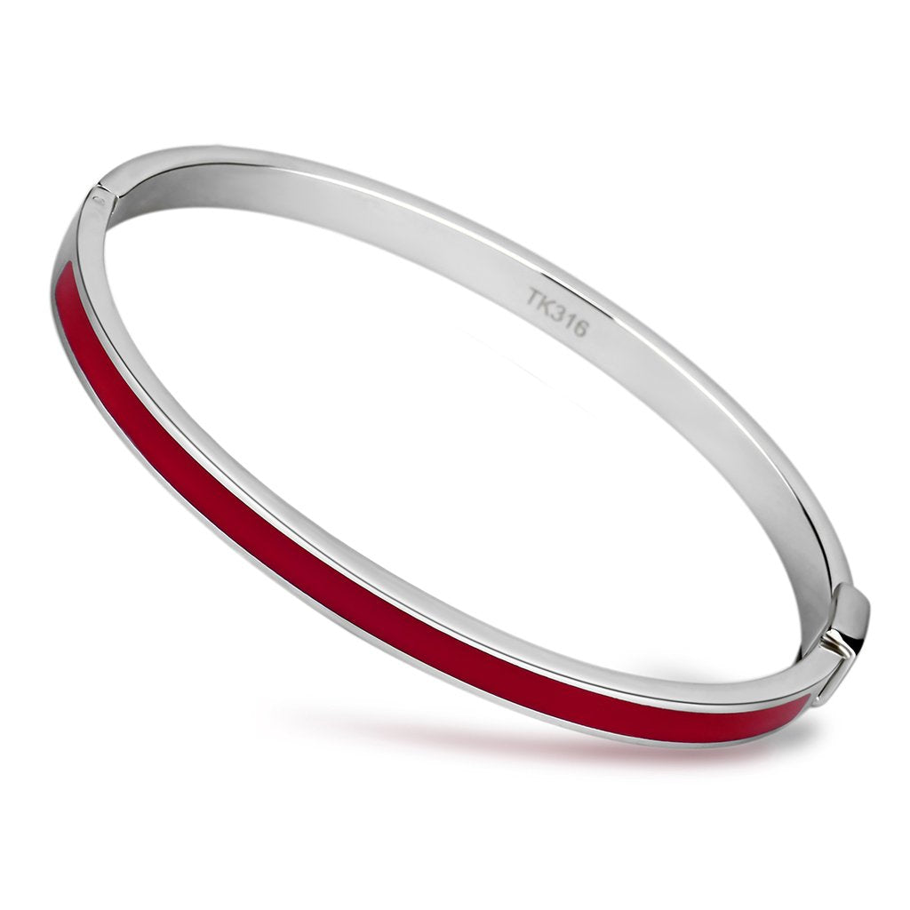 High polished (no plating) Stainless Steel Bangle with Epoxy  in Siam