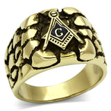 IP Gold(Ion Plating) Stainless Steel Ring with No Stone