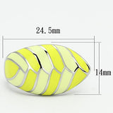 High polished (no plating) Stainless Steel Ring with Epoxy  in Multi Color