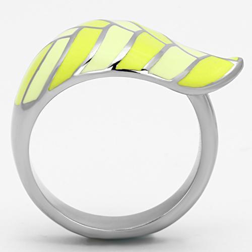 High polished (no plating) Stainless Steel Ring with Epoxy  in Multi Color
