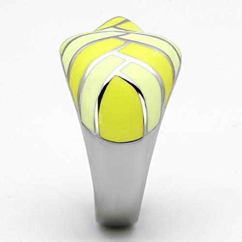 High polished (no plating) Stainless Steel Ring with Epoxy  in Multi Color