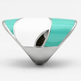High polished (no plating) Stainless Steel Ring with Epoxy  in Multi Color