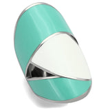 High polished (no plating) Stainless Steel Ring with Epoxy  in Multi Color