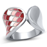 High polished (no plating) Stainless Steel Ring with Epoxy  in Multi Color