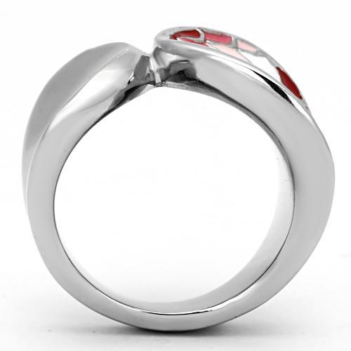 High polished (no plating) Stainless Steel Ring with Epoxy  in Multi Color