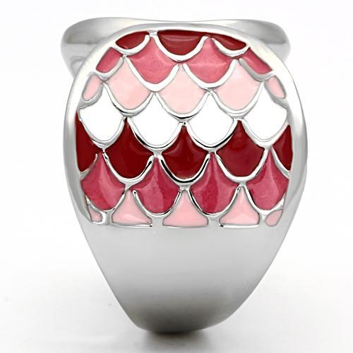 High polished (no plating) Stainless Steel Ring with Epoxy  in Multi Color