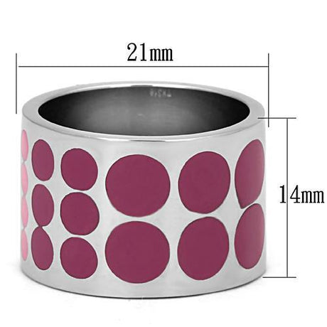 High polished (no plating) Stainless Steel Ring with Epoxy  in Multi Color