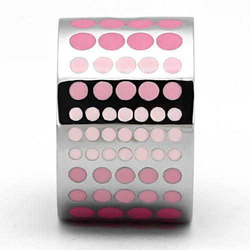 High polished (no plating) Stainless Steel Ring with Epoxy  in Multi Color