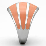 High polished (no plating) Stainless Steel Ring with Epoxy  in Orange