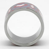 High polished (no plating) Stainless Steel Ring with Epoxy  in Multi Color