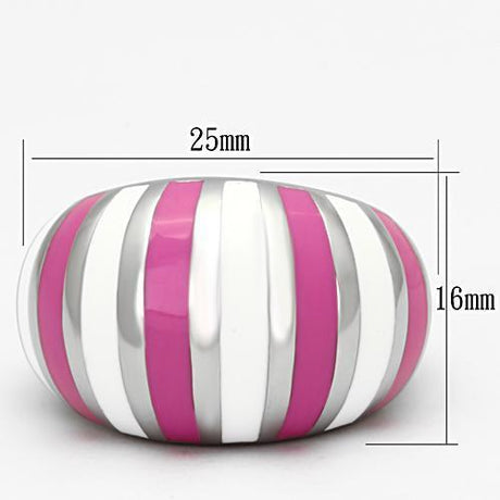 High polished (no plating) Stainless Steel Ring with Epoxy  in Multi Color