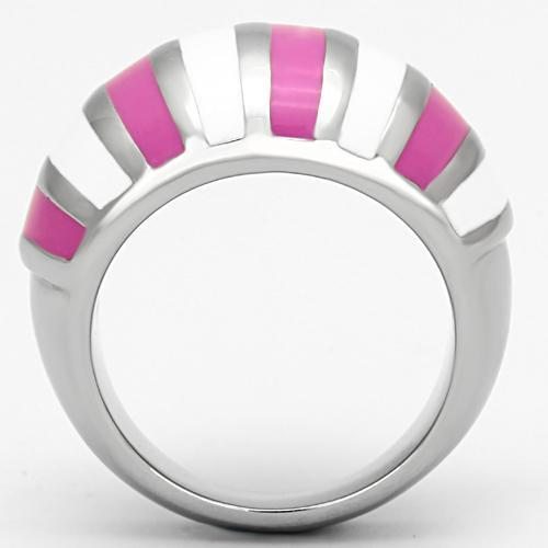 High polished (no plating) Stainless Steel Ring with Epoxy  in Multi Color