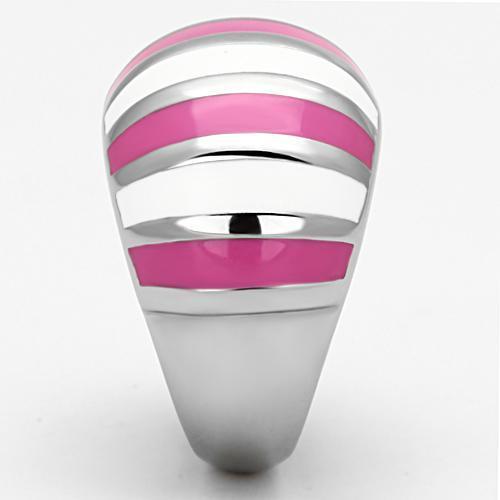 High polished (no plating) Stainless Steel Ring with Epoxy  in Multi Color