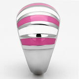 High polished (no plating) Stainless Steel Ring with Epoxy  in Multi Color