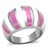 High polished (no plating) Stainless Steel Ring with Epoxy  in Multi Color