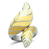 High polished (no plating) Stainless Steel Ring with Epoxy  in Multi Color