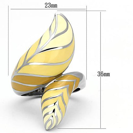 High polished (no plating) Stainless Steel Ring with Epoxy  in Multi Color