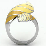 High polished (no plating) Stainless Steel Ring with Epoxy  in Multi Color