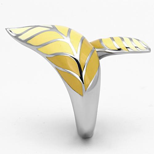 High polished (no plating) Stainless Steel Ring with Epoxy  in Multi Color