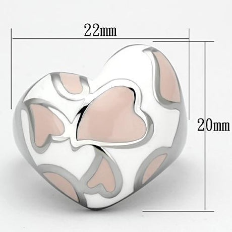 High polished (no plating) Stainless Steel Ring with Epoxy  in Multi Color