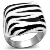 High polished (no plating) Stainless Steel Ring with Epoxy  in Multi Color