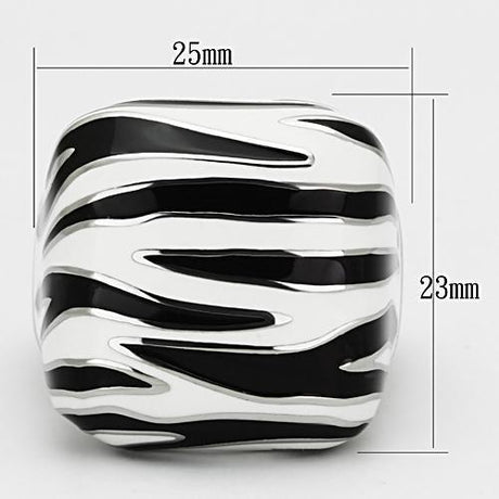 High polished (no plating) Stainless Steel Ring with Epoxy  in Multi Color