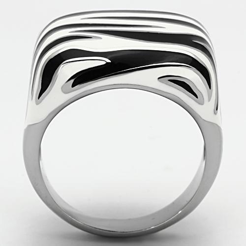 High polished (no plating) Stainless Steel Ring with Epoxy  in Multi Color