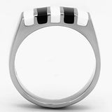 High polished (no plating) Stainless Steel Ring with Epoxy  in Multi Color